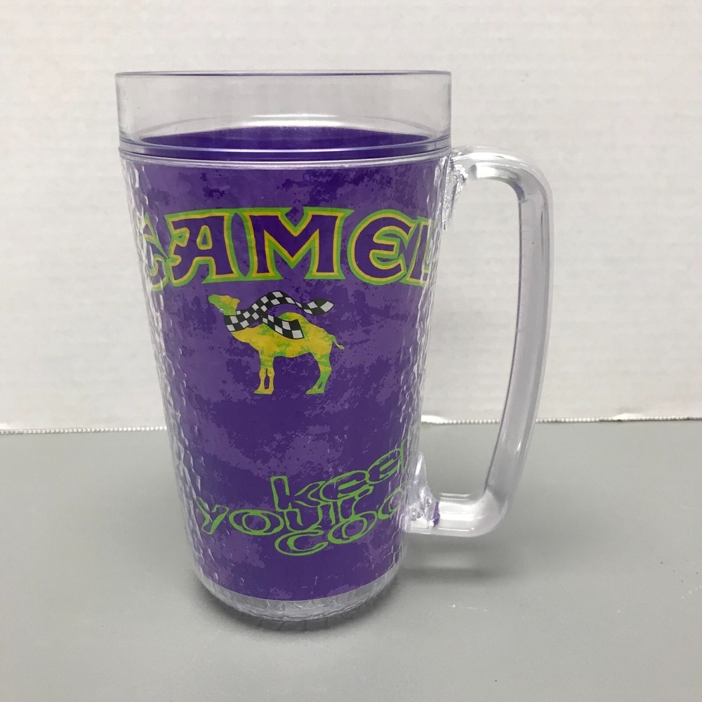 Vintage Camel Powered Plastic Purple Mug